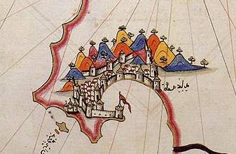 Figure 17. Map of Piri Reis. Kingdom of Béjaia and its region at the end of the 15th century